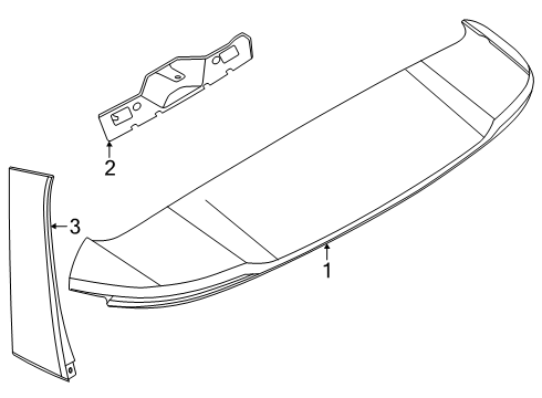 Rear Air Spoiler Assembly Diagram for 96030-7JA5A
