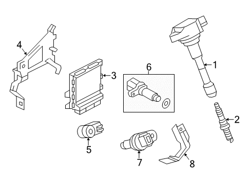 ENGINE CONTROL MODULE - BLANK Diagram for 23703-6HN2A