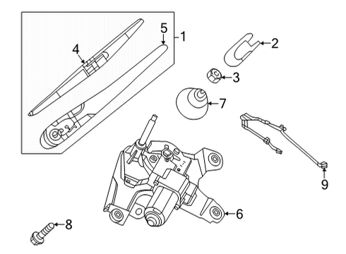Nozzle Assembly-Back Window Washer Diagram for 28970-5VG0A