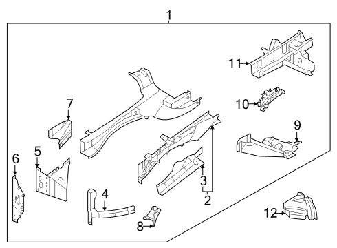 Hoodledge-Lower,Front RH Diagram for F4130-6SAMA