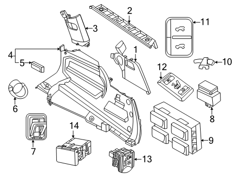 SWITCH ASSY-SEAT Diagram for 25500-7JA3A