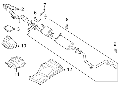 MUFFLER ASSY-EXHAUST,MAIN Diagram for 20100-6SA0A