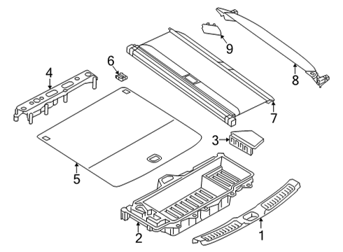 Plate-Luggage,Rear Diagram for 84992-5VG1A