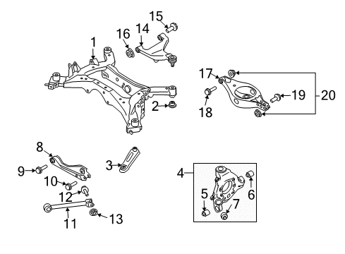 Housing Assy-Rear Axle,RH Diagram for 43018-CK000
