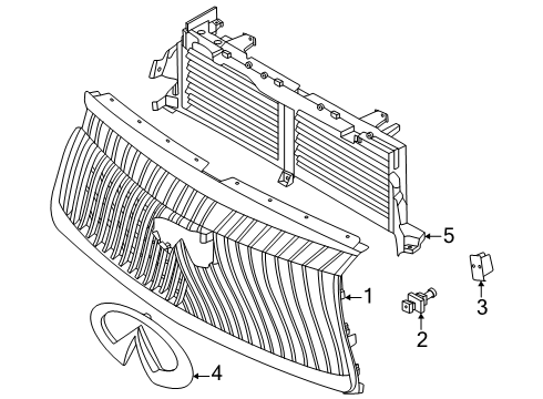 GRILLE ASSY-FRONT Diagram for 62310-7JA0B