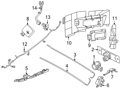CONTROLLER ASSY-SIDE RADAR DRIVING AID Diagram for 284N0-7JA5A