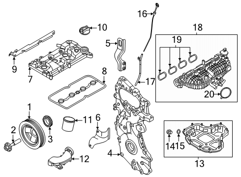 COVER ASSY-FRONT,TIMING CHAIN Diagram for 13500-6SY0A