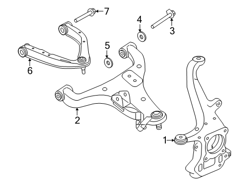 2025 Infiniti QX80 Front Suspension Components Diagram 2