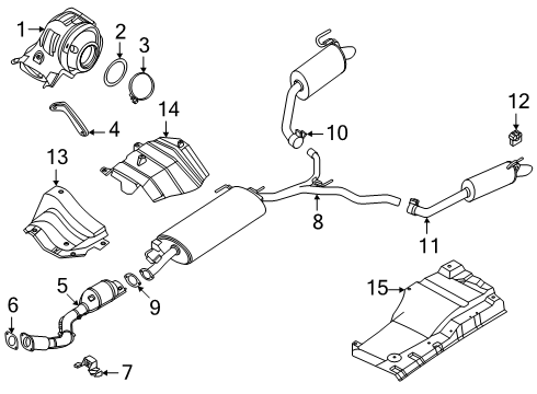 Three Way Catalytic Converter Diagram for 208A2-6SA0A