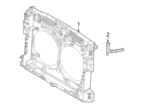 SUPPORT ASSY-RADIATOR CORE Diagram for 62500-6SX5A