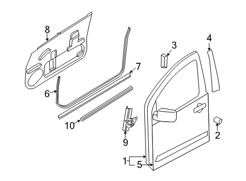 Rubber Bumper Diagram for 80872-6FL0A