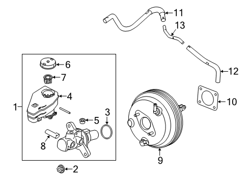 Brake Booster Assembly Diagram for D7210-4GC5B