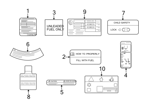 Emission Control Information Label Diagram for 14805-6SY0A