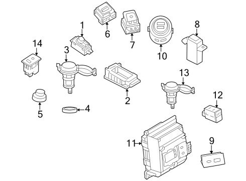 Switch Assy-Heat Seat Diagram for 25500-6RA1A