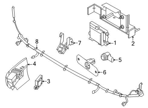 Distance Sensor Assembly Diagram for 28437-7JA3C