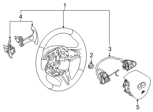 Switch Assembly-Auto Transmission, Steering Diagram for 25549-6AV0A