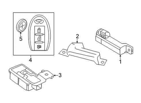 Switch Assy-Smart Keyless Diagram for 285E3-5NY3A