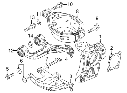 ARM ASSY-REAR SUSPENSION,LH Diagram for 55502-7JA0A
