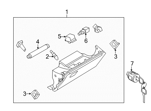 Assist Instrument Lower Panel Diagram for 68102-6JS0A