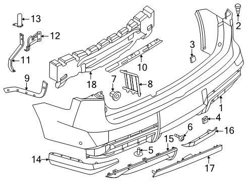 FASCIA-REAR BUMPER Diagram for 85022-7JA1H