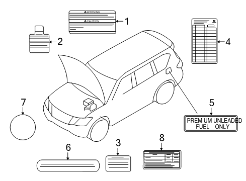 Emission Control Information Label Diagram for 14805-6JS1B