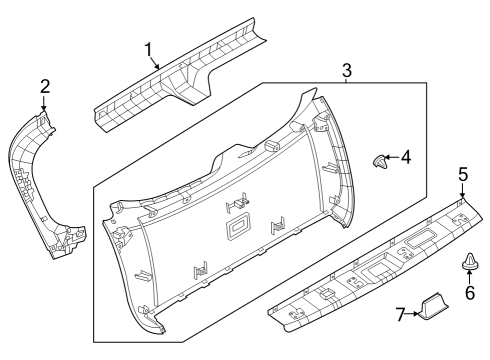 Finisher-Back Door,Lower Diagram for 90901-6SA0A