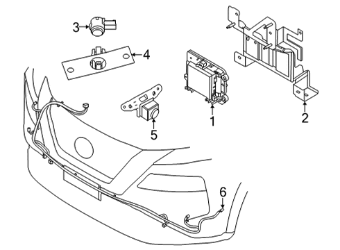 Distance Sensor Assembly Diagram for 28437-6RR7A