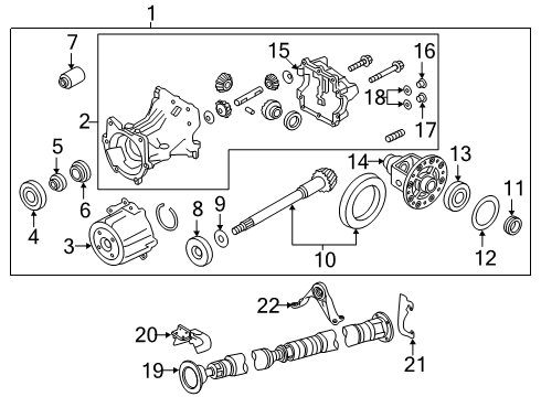 Side Bearing Adjust Shim Diagram for 38453-4N209
