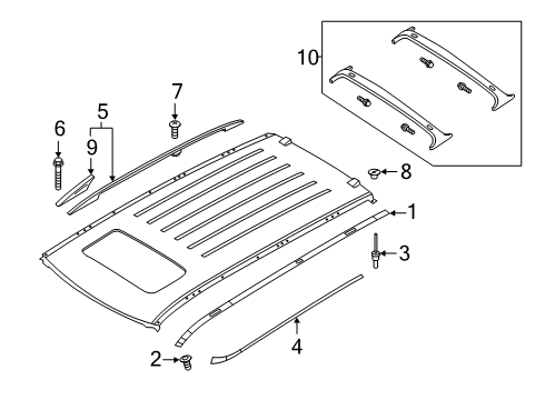 End Cap-Rear LH Diagram for 73831-1LA0B