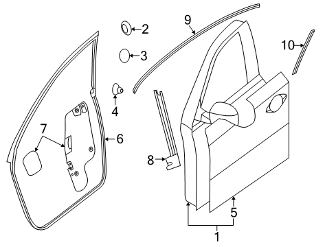 W/STRP Fr Dr RH Diagram for 80830-3JA0D