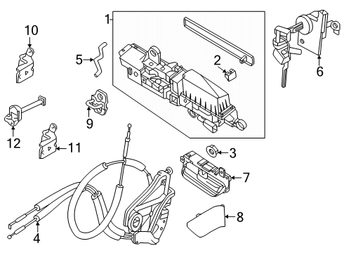 LOCK & REMOTE CONTROL ASSY-FRONT DOOR,RH Diagram for 80500-7JA0A