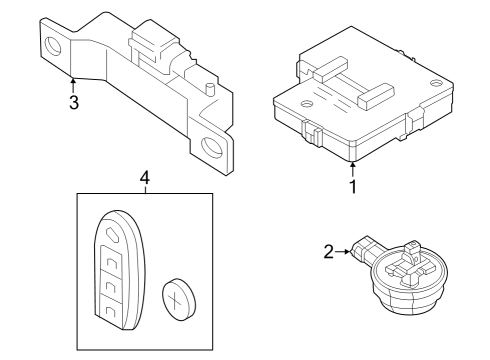 Switch Assy-Smart Keyless Diagram for 285E3-6SA3A