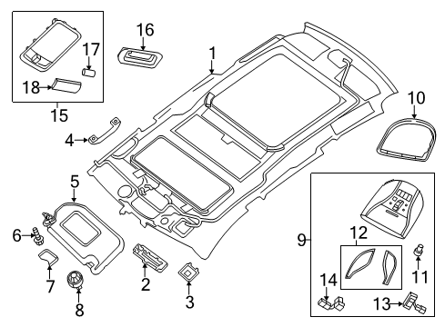 Lens-Room Lamp Diagram for 26411-EL00A