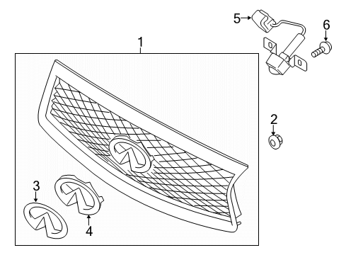 Grill Radiator Diagram for 62310-6HM0C