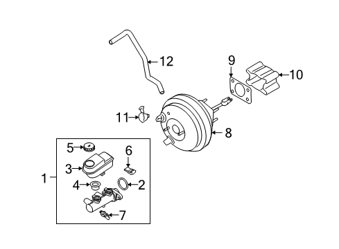 Master Vac Assembly Diagram for 47210-ZW00A