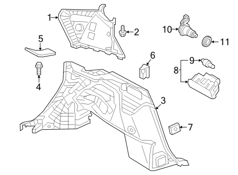 FINISHER-LUGGAGE SIDE,LOWER LH Diagram for 84951-9JN0A