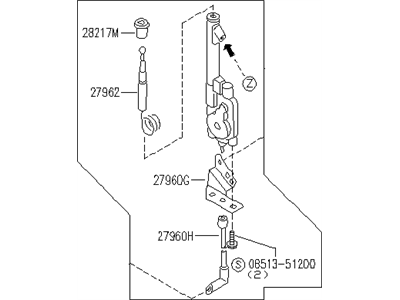 1995 Infiniti J30 Antenna - 28200-10Y10