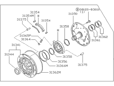 1994 Infiniti J30 Oil Pump - 31340-41X62