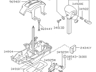 Infiniti 34901-7J310 Transmission Control Device Assembly