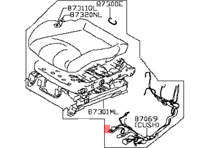 Infiniti 87350-JL43A Cushion Assembly - Front Seat
