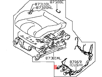 Infiniti H7350-1A49A Cushion Assy-Front Seat