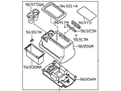 Infiniti 96950-ZQ10B Console Box-Center