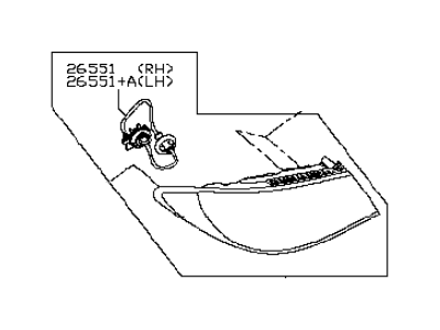 Infiniti 26550-5CA0A Combination Lamp Assy-Rear,RH