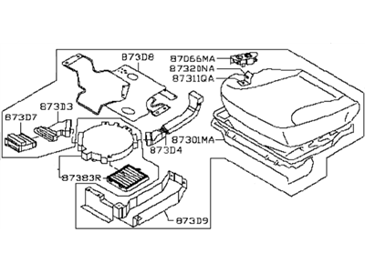 Infiniti 87350-AT282 Cushion Assy-Front Seat