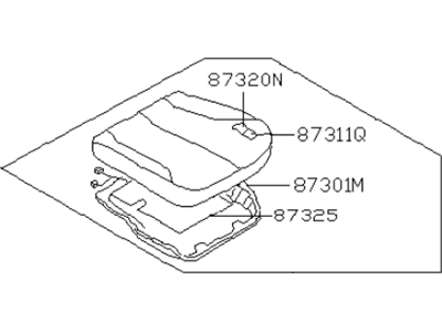 Infiniti 87300-5Y870 Cushion Assy-Front Seat