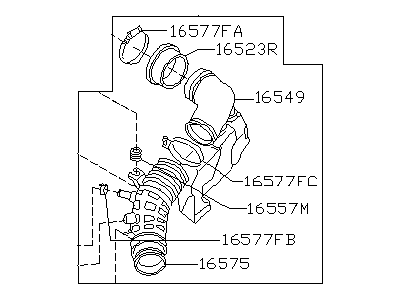 Infiniti 16576-6P000 Duct Assembly-Air