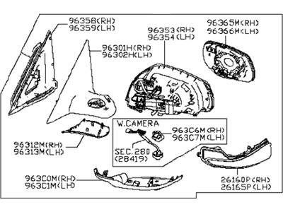Infiniti M37 Car Mirror - K6302-1MA0B