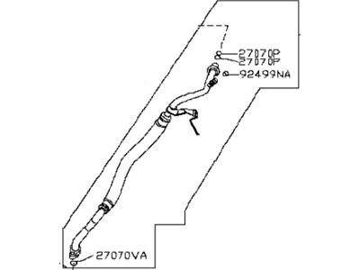 Infiniti M37 A/C Hose - 92480-1MA0B