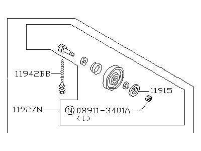 1997 Infiniti Q45 Timing Belt Idler Pulley - 11945-1P160