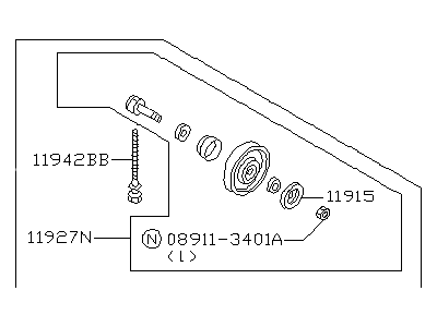 1997 Infiniti Q45 A/C Idler Pulley - 11945-1P160